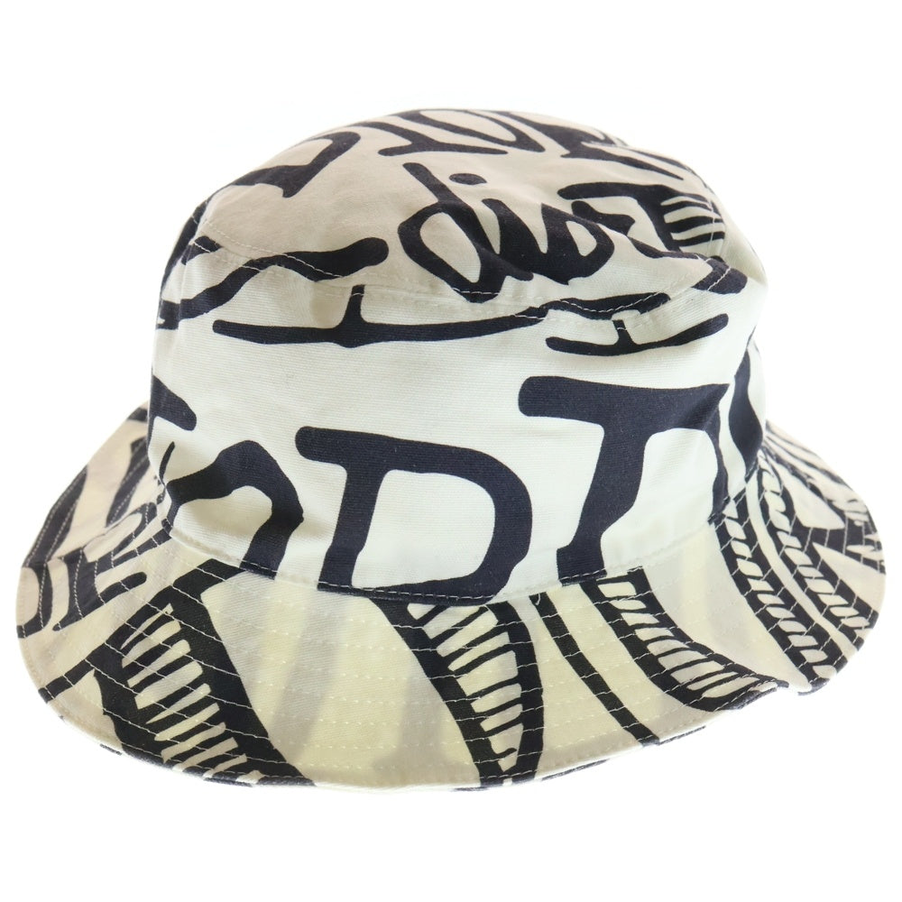 DIOR(ディオール) ×STUSSY バケットハット ホワイト コットン #L 07014692220 レディース