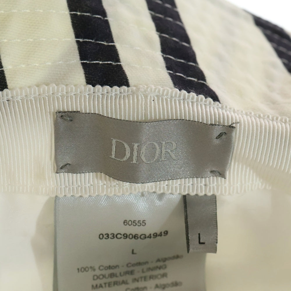 DIOR(ディオール) ×STUSSY バケットハット ホワイト コットン #L 07014692220 レディース