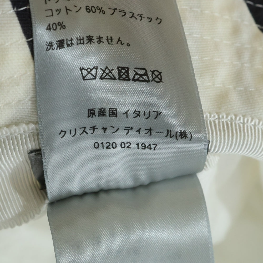 DIOR(ディオール) ×STUSSY バケットハット ホワイト コットン #L 07014692220 レディース