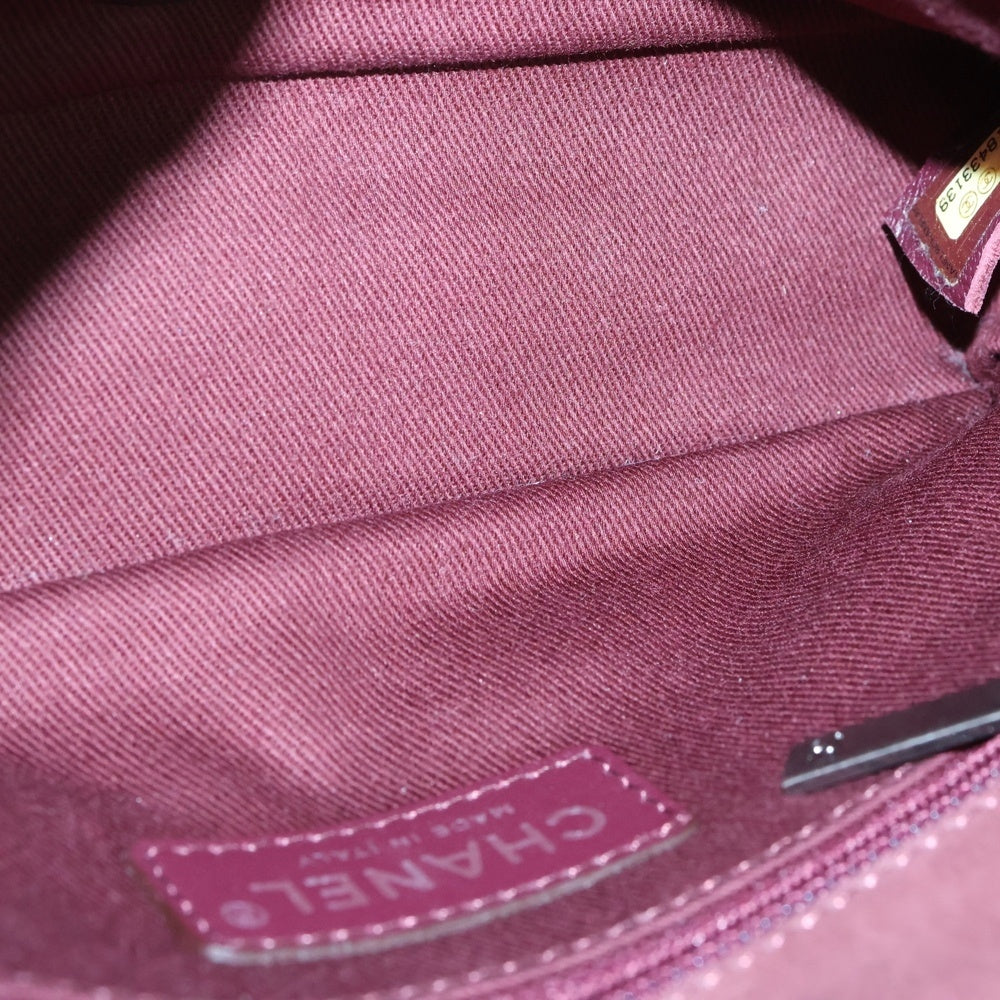 CHANEL(シャネル) マトラッセ22 ココマーク ターンロック レザー Sフラップ シングル チェーンショルダーバッグ シルバー金具 ブラウン 18番台 レディース