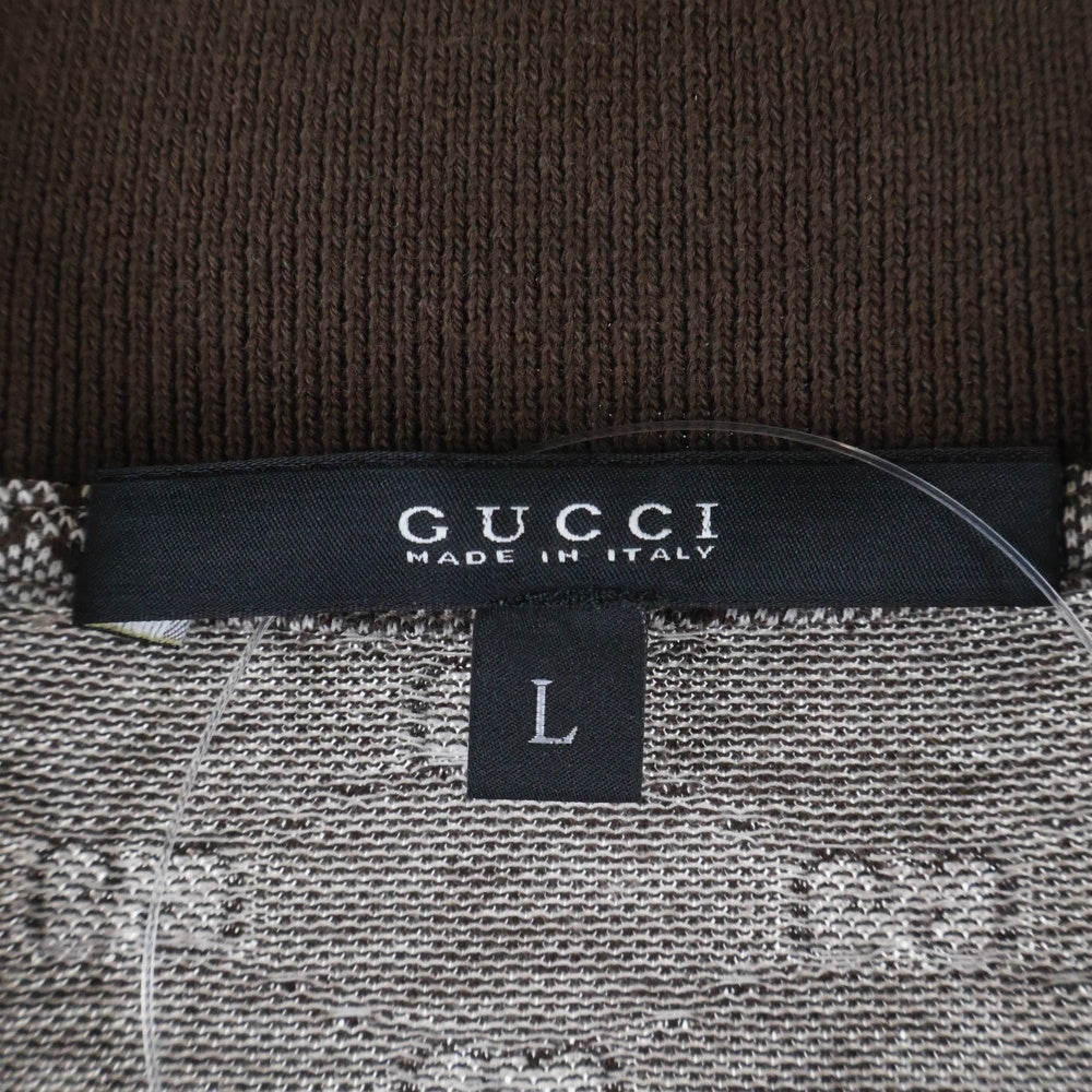 GUCCI(グッチ) GG総柄 コットン 半袖 ポロシャツ ブラウン 251623 レディース
