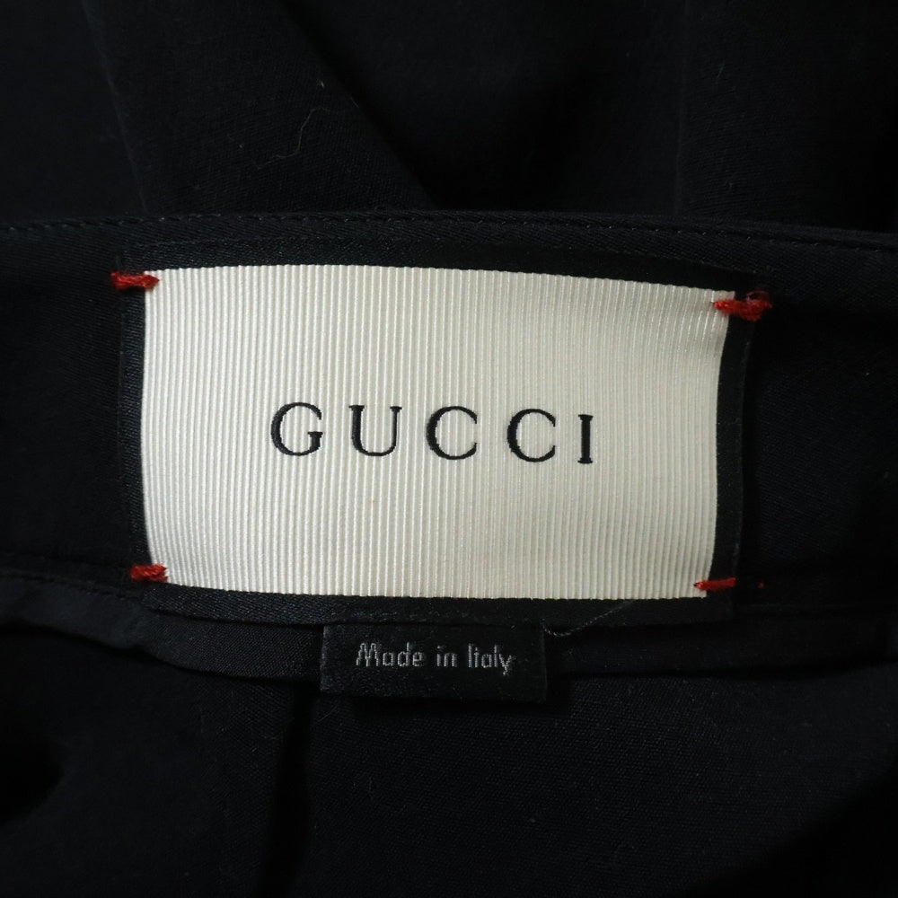 GUCCI(グッチ) 裾フリル スリムスキニー パンツ レギンス ブラック 428391 レディース