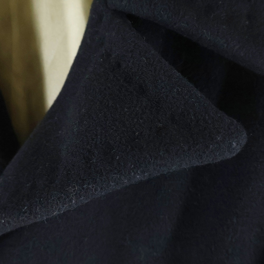 MAX&CO(マックス アンド コー) メルトンウール ダブルブレスト チェスターコート ブラック レディース