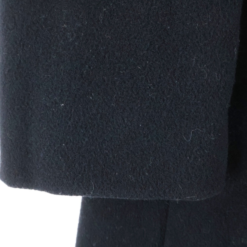 MAX&CO(マックス アンド コー) メルトンウール ダブルブレスト チェスターコート ブラック レディース