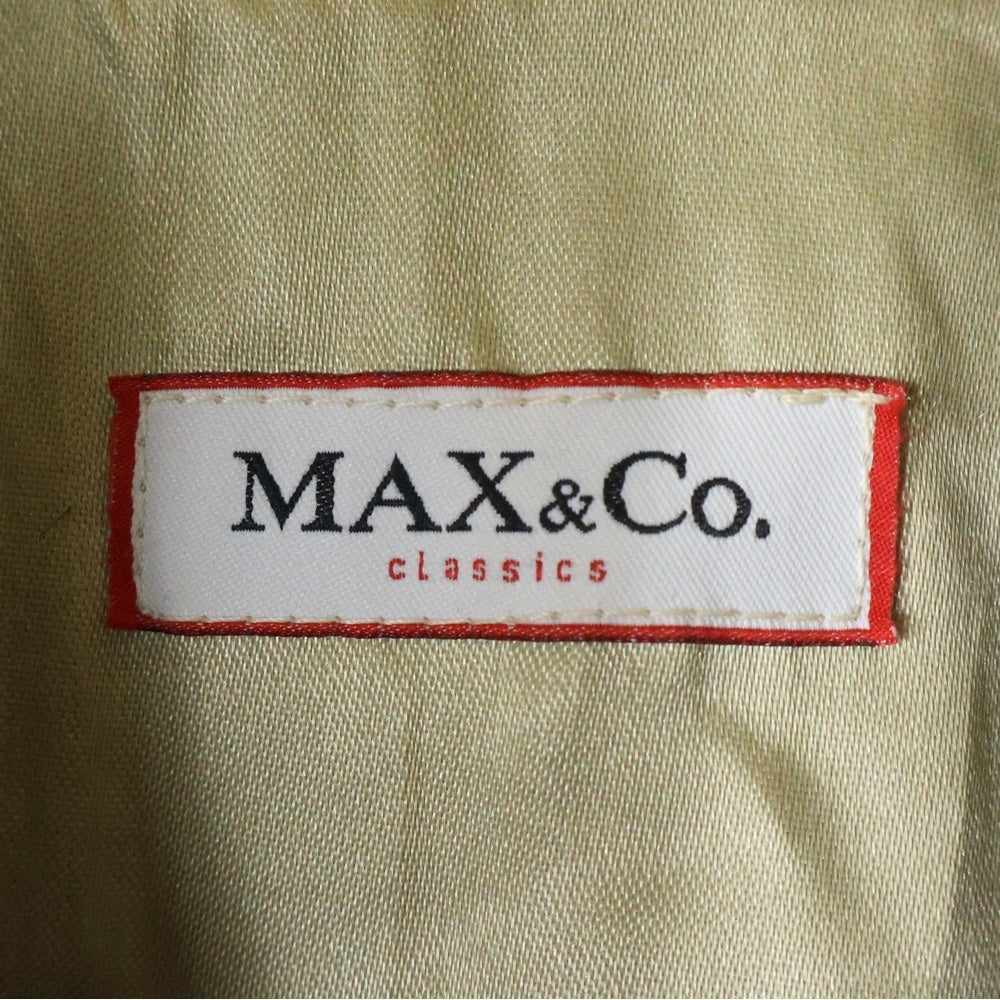 MAX&CO(マックス アンド コー) メルトンウール ダブルブレスト チェスターコート ブラック レディース