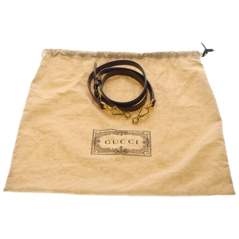 GUCCI(グッチ) GGスプリーム ミニ トップハンドルバッグ 2WAY レザーハンドバッグ ショルダーバッグ ブラウン 640716 レディース