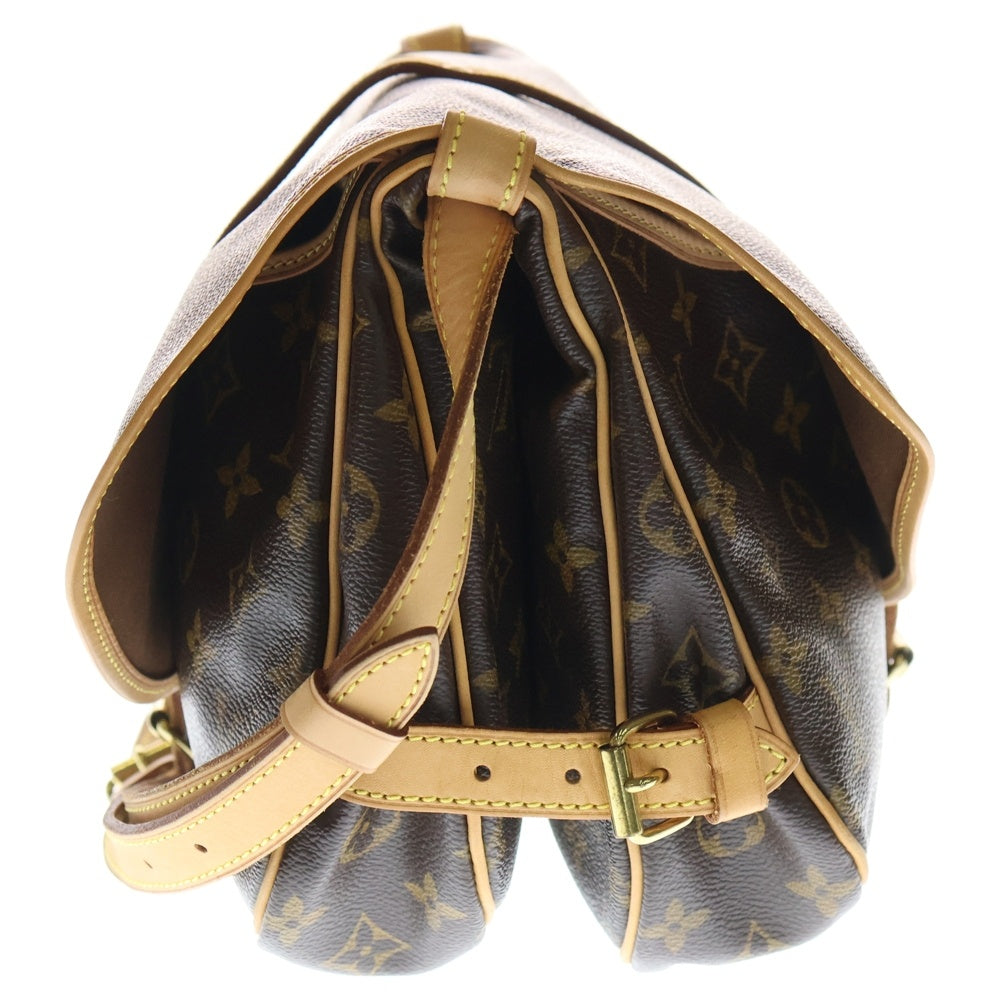 LOUIS VUITTON(ルイヴィトン) モノグラム ソミュール30 ショルダーバッグ ブラウン PVCレザー M42256 レディース