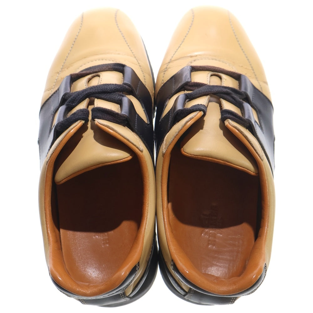 HERMES(エルメス) Hロゴ レザー レースアップ ローカットシューズ