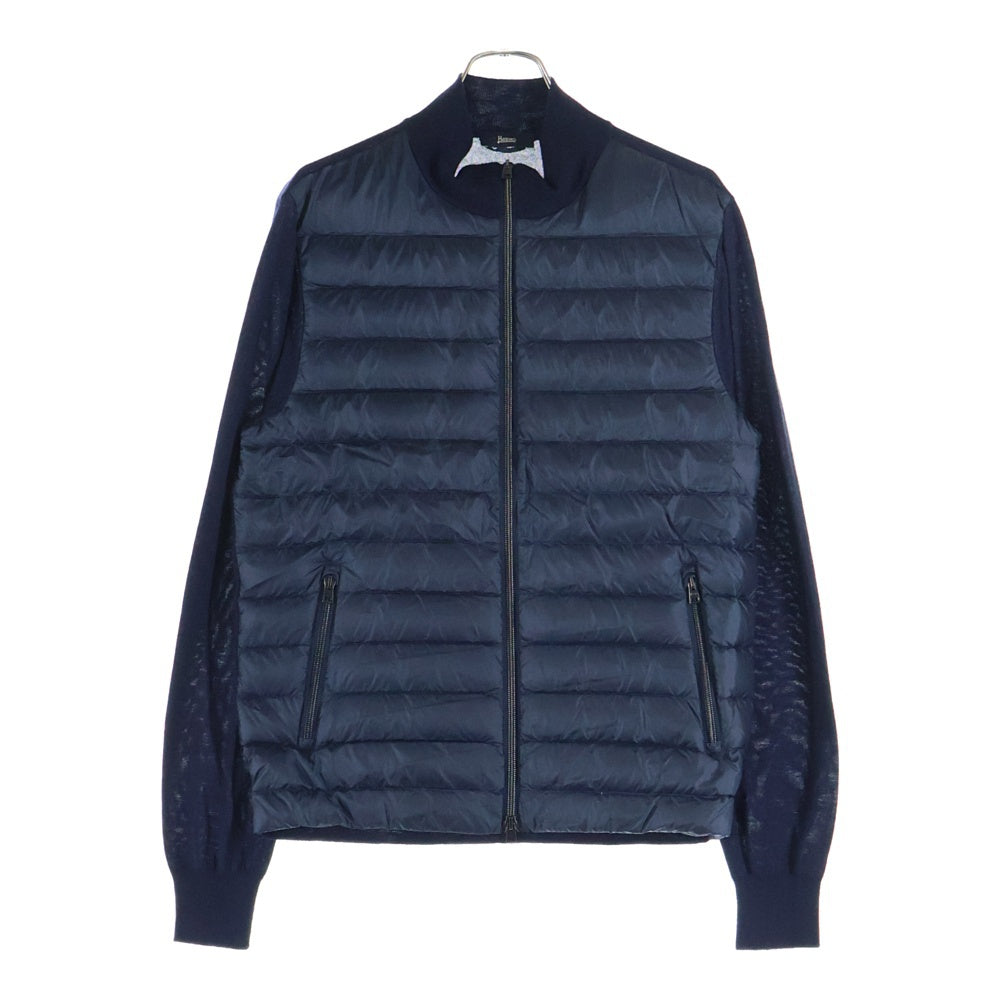 HERNO(ヘルノ) ダウン切替ニットカーディガン ブルゾン ネイビー MC0008U-70025-9290