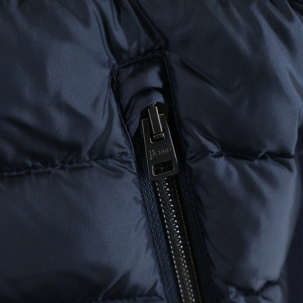 HERNO(ヘルノ) ダウン切替ニットカーディガン ブルゾン ネイビー MC0008U-70025-9290