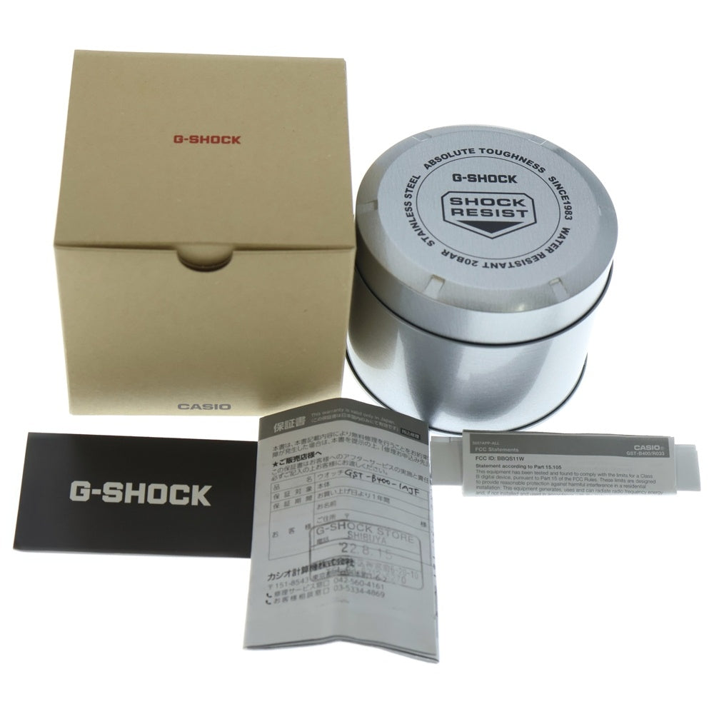 CASIO G-SHOCK(カシオ ジーショック) GST-B400-1AJF G-SHOCK G-STEEL ジーショック 黒文字盤 SS×ラバー/ソーラー 腕時計