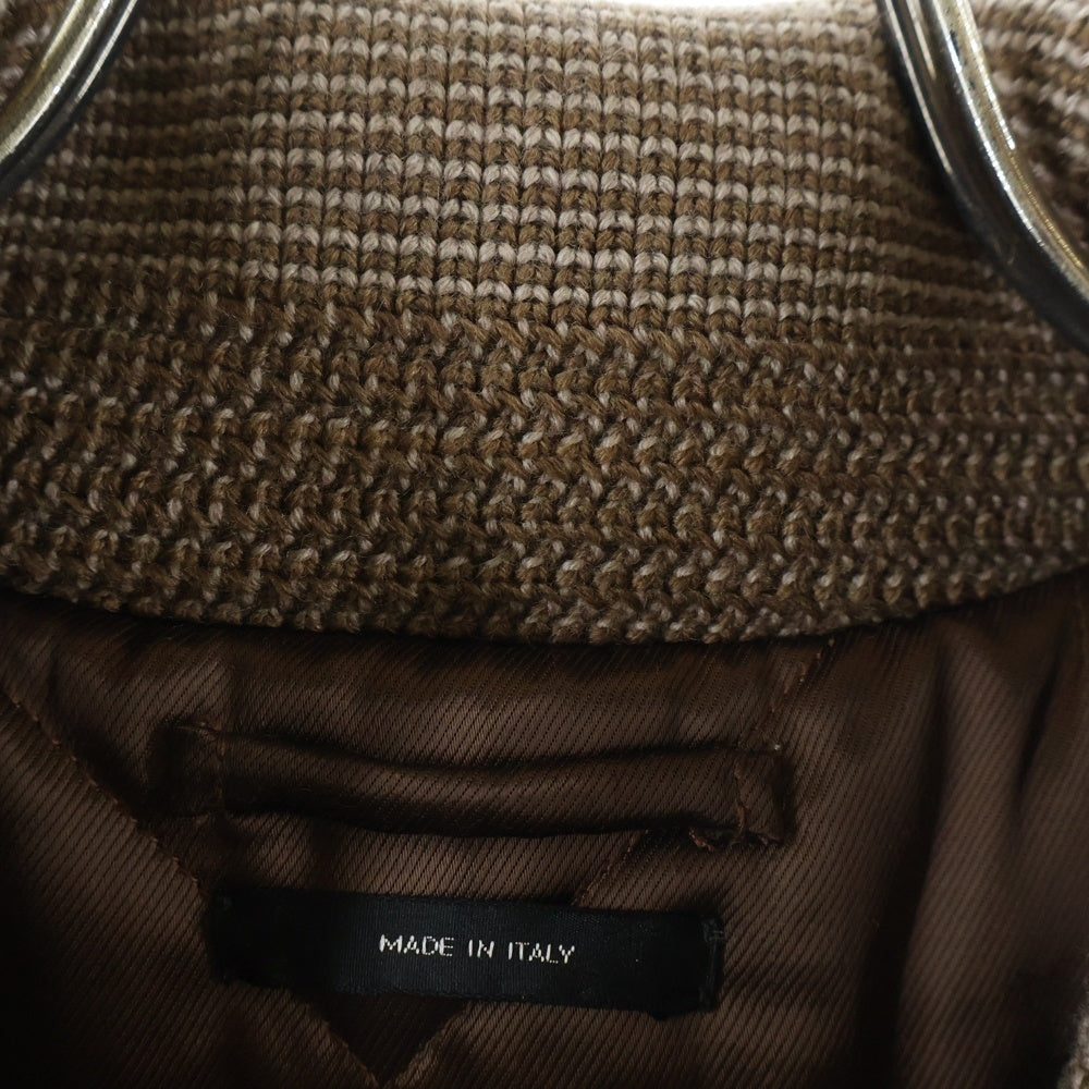 TOM FORD(トムフォード) スエードレザー切り替え キルティング リブカラー ジップアップ ダウンジャケット ブルゾン ベージュ BP057 TF054 M03