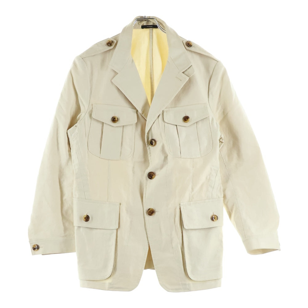 TOM FORD(トムフォード) コットンツイル 3B ハンティング テーラードジャケット アイボリー