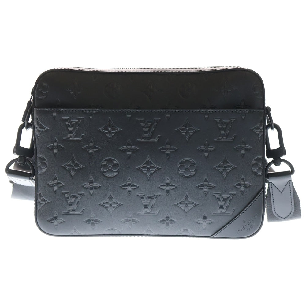 LOUIS VUITTON(ルイヴィトン) モノグラム シャドウ デュオ メッセンジャーバッグ ショルダーバッグ ブラック レザー M69827 ブラック金具 レディース