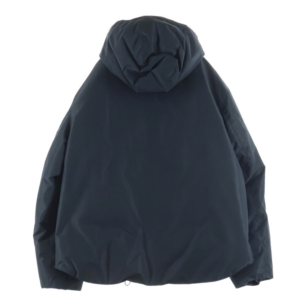 PRADA(プラダ) 24AW ワッペンロゴ テクニカルファブリック フーデッド ジップアップ ダウンジャケット ブラック SGC689