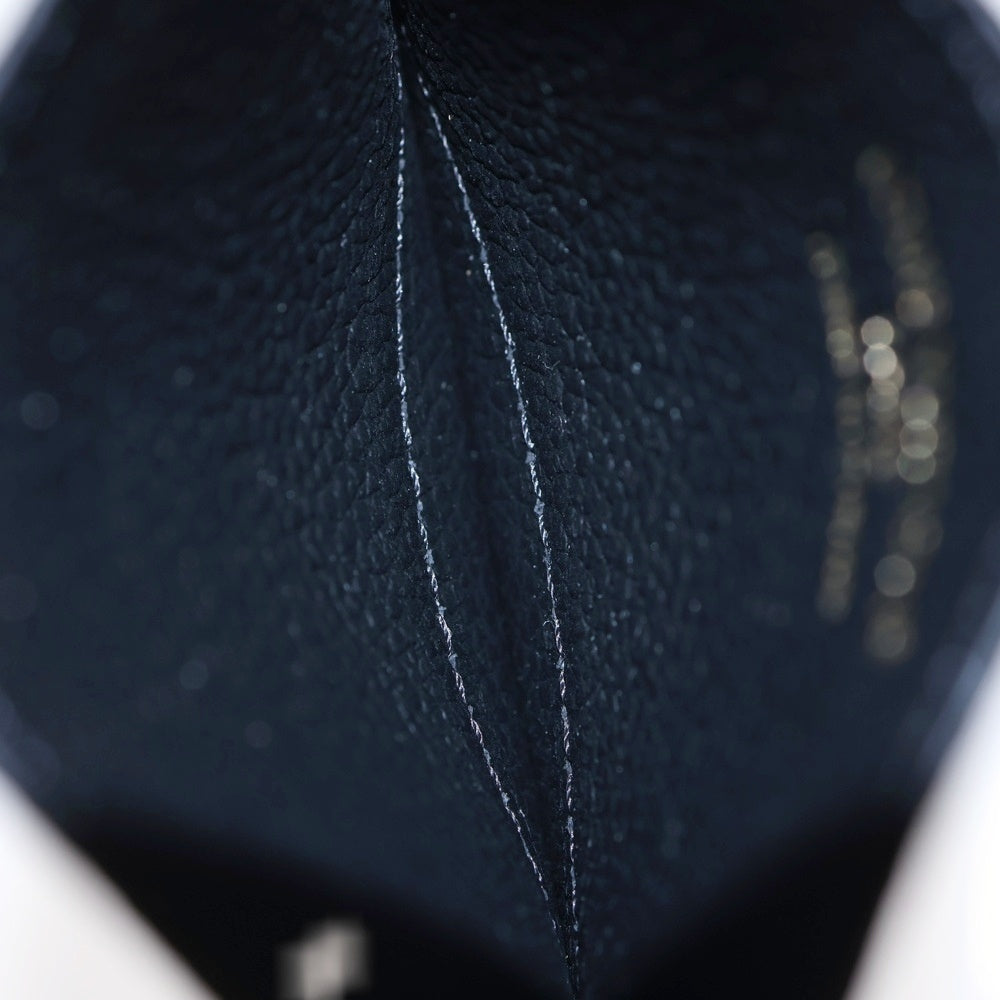 LOUIS VUITTON(ルイヴィトン) ポルトカルト LVチャーム モノグラム アンプラント レザー カードケース ゴールド金具 ブラック M82132