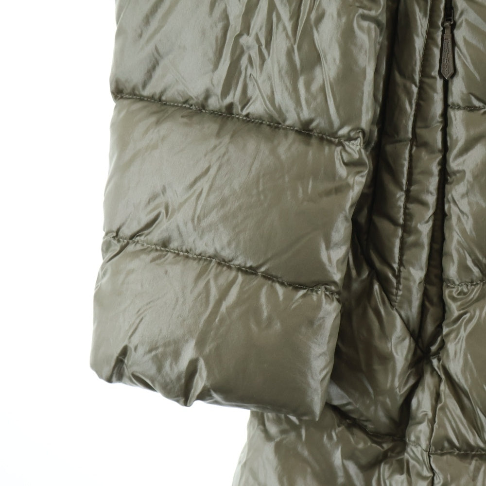 TATRAS(タトラス) BABILA バビラ フーデッド ジップアップ ダウン ロング ジャケット コート カーキ レディース LTA19A4693