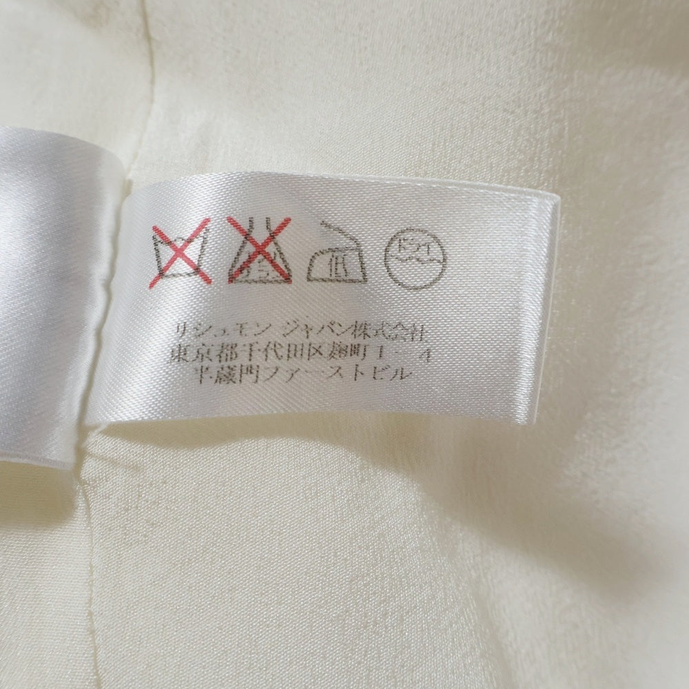 Chloe(クロエ) アセテート レーヨン スタンドカラー ダブルブレスト 長袖 ギャザー ミディアムワンピース ホワイト レディース 15HRO42-15H237