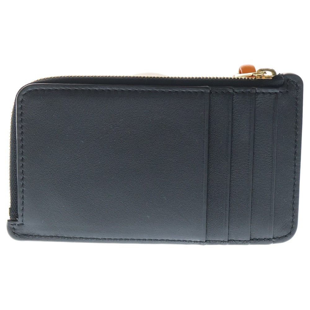 LOEWE(ロエベ) ノット フラグメントケース ブラック×オレンジ レザー ウォレット