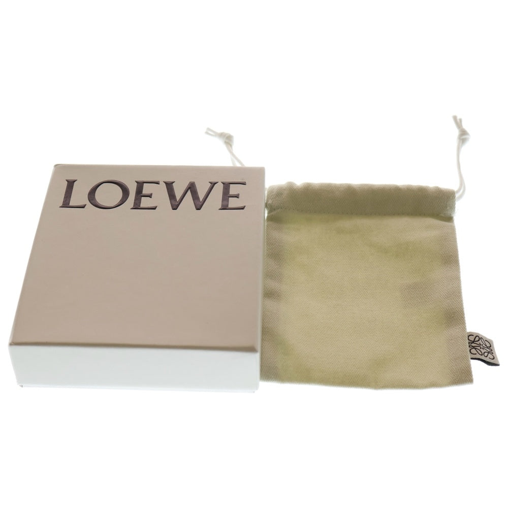 LOEWE(ロエベ) ノット フラグメントケース ブラック×オレンジ レザー ウォレット