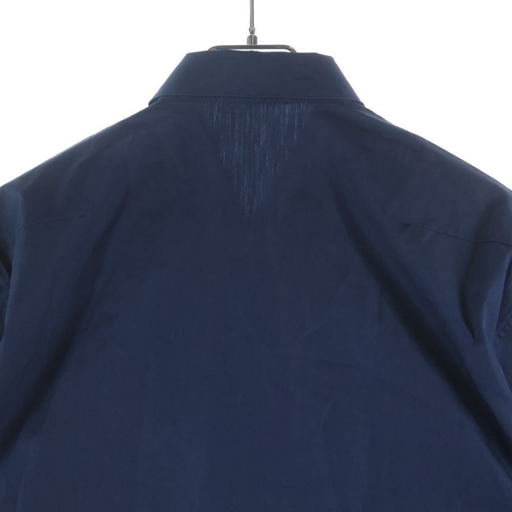 DIOR(ディオール) BEE ロゴ刺繍 ステッチポケット 比翼ボタン 半袖シャツ ネイビー 863C531K1581 レディース