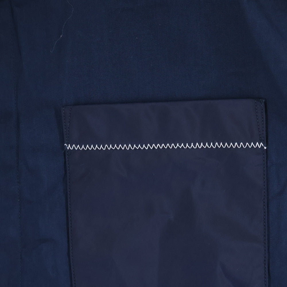 DIOR(ディオール) BEE ロゴ刺繍 ステッチポケット 比翼ボタン 半袖シャツ ネイビー 863C531K1581 レディース