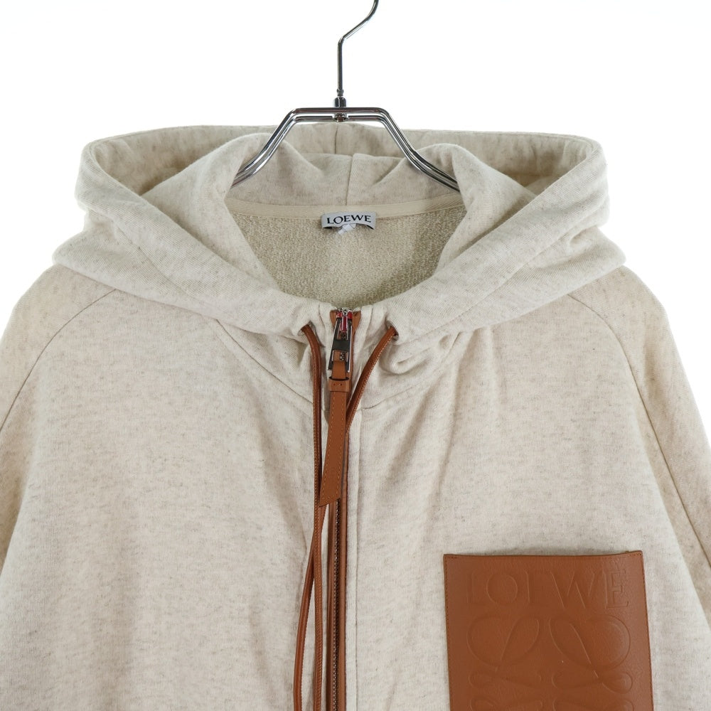 LOEWE(ロエベ) アナグラムロゴ レザーパッチ ジップアップ スウェット