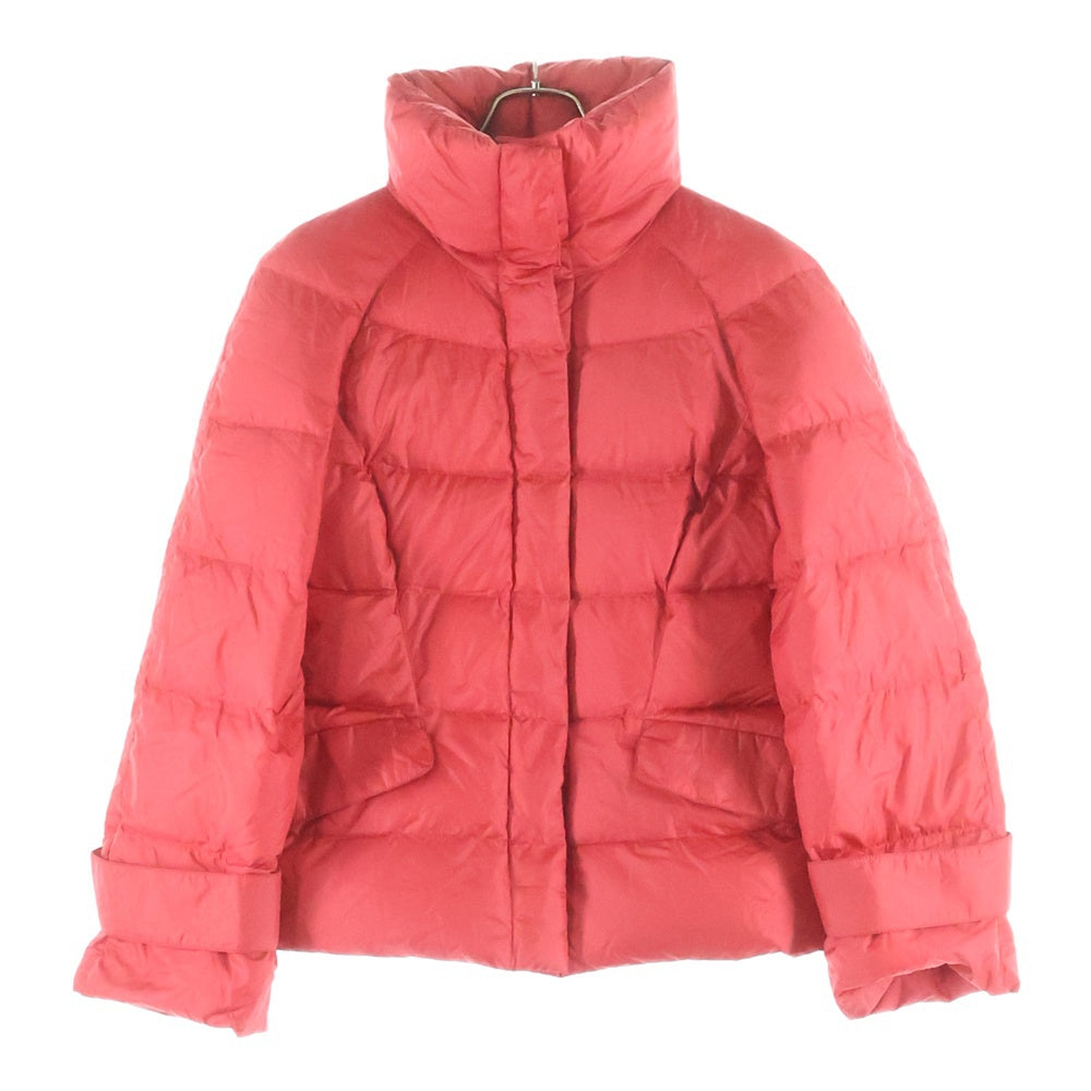 Salvatore Ferragamo(サルヴァトーレ フェラガモ) スタンドカラー スナップボタン ラグランスリーブ ダウンジャケット レッド レディース