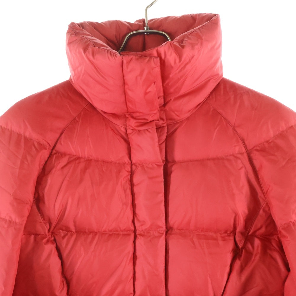 Salvatore Ferragamo(サルヴァトーレ フェラガモ) スタンドカラー スナップボタン ラグランスリーブ ダウンジャケット レッド レディース