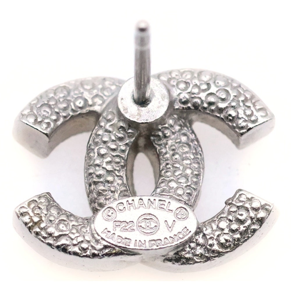 CHANEL(シャネル) ココマーク ラインストーン ピアス シルバー F22V