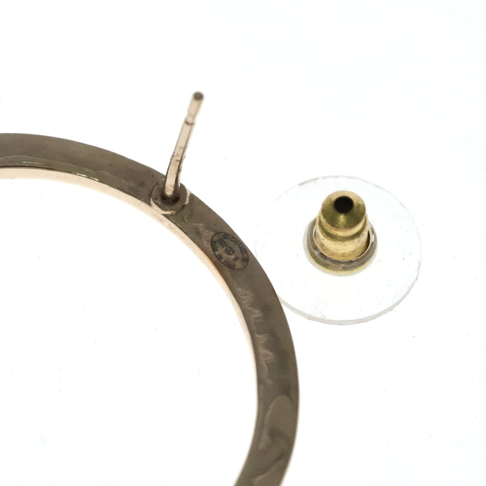 CHANEL(シャネル) ココマーク ラインストーン フープピアス ゴールド