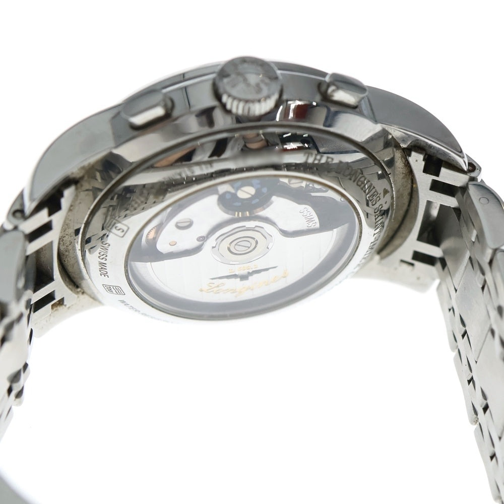 LONGINES(ロンジン) L2.752.4.52.6 サンティミエ 黒文字盤 SS/AT ステンレス 自動巻き 腕時計