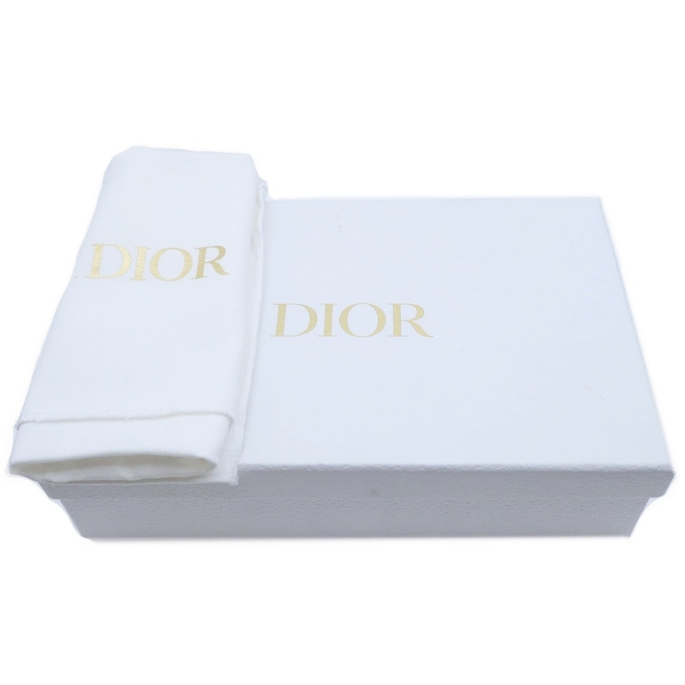 Christian Dior(クリスチャンディオール) ジョリー ロングフラップウォレット 長財布 カードケース ブラック レザー ゴールド金具 レディース