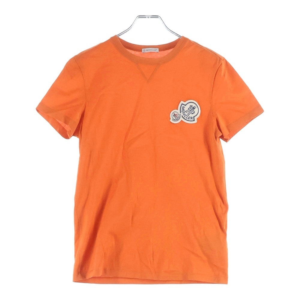 MONCLER(モンクレール) 18SS ワッペンロゴ クルーネック 半袖Tシャツ カットソー オレンジ D10918032500 8390Y