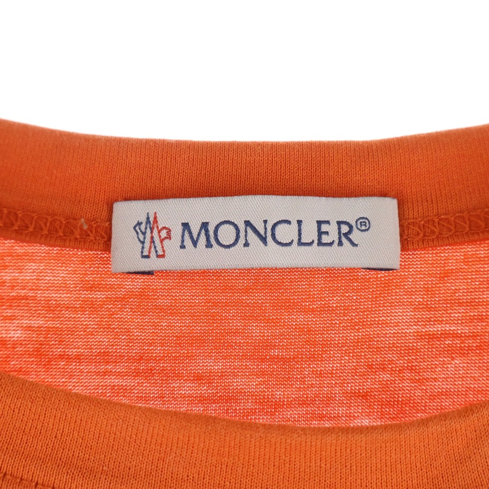 MONCLER(モンクレール) 18SS ワッペンロゴ クルーネック 半袖Tシャツ カットソー オレンジ D10918032500 8390Y