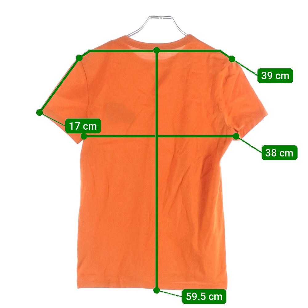 MONCLER(モンクレール) 18SS ワッペンロゴ クルーネック 半袖Tシャツ カットソー オレンジ D10918032500 8390Y