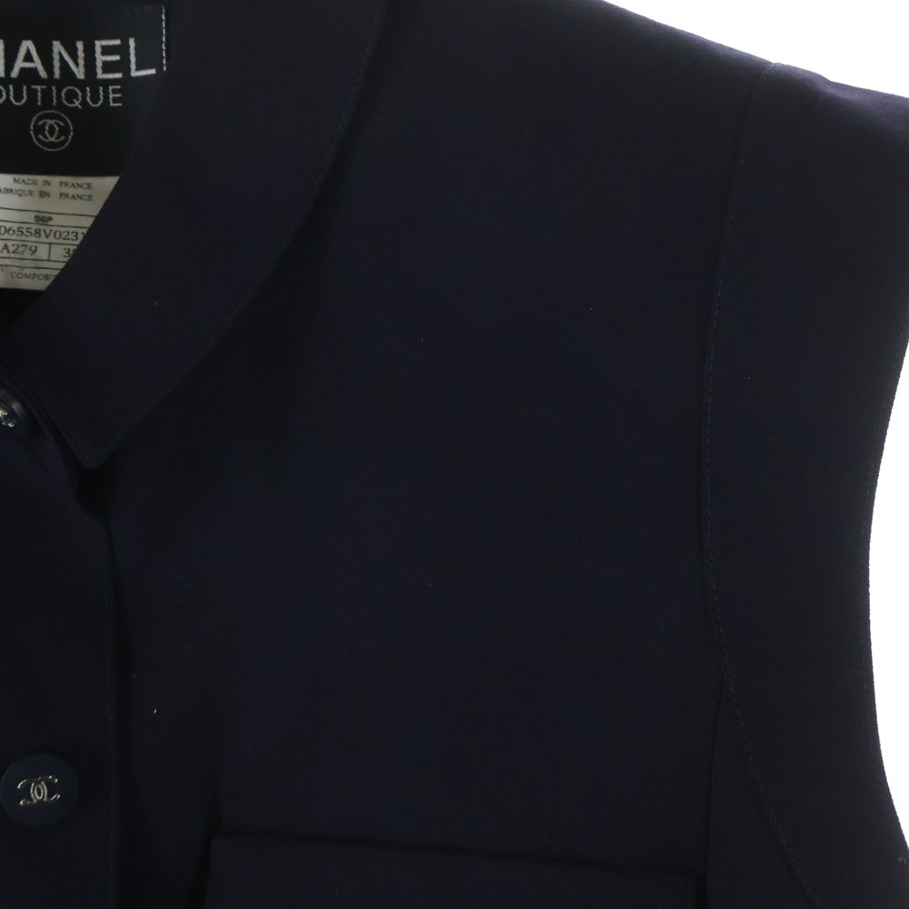 CHANEL(シャネル) 96P ココマークボタン ウール ジレベスト ネイビー レディース P06558V02311
