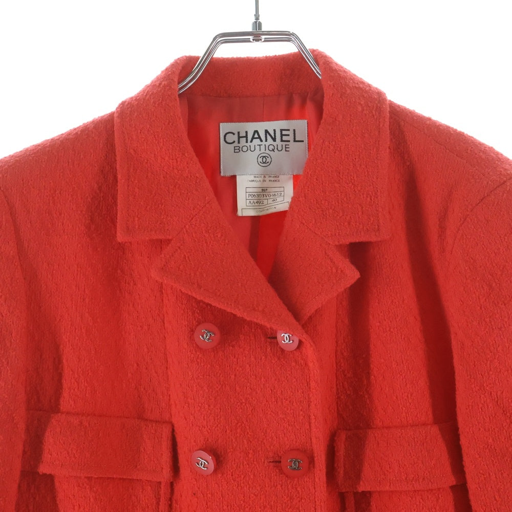 CHANEL(シャネル) ココボタン ジャケット ウール ライトレッド 96P ♯40 P06303V04612 レディース