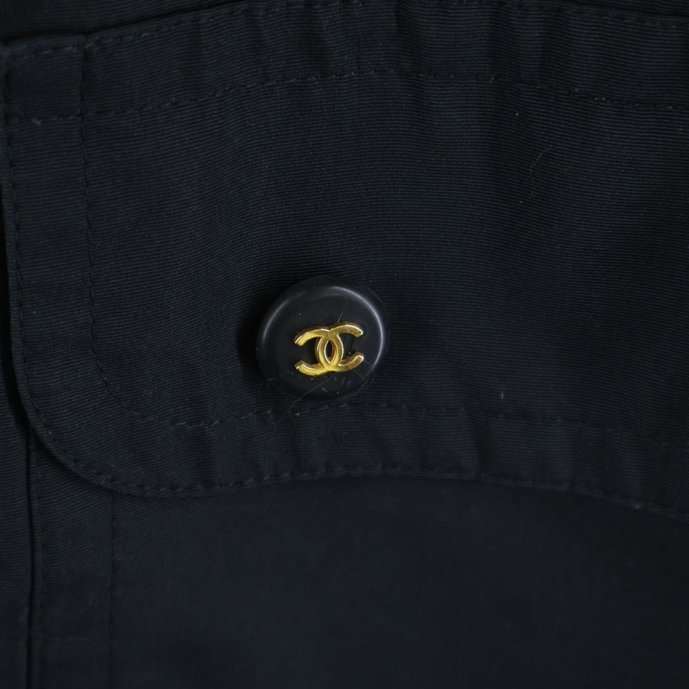 CHANEL(シャネル) ココマークボタン シルク 中綿 ジップアップ ジャケット ブラック P05670 レディース