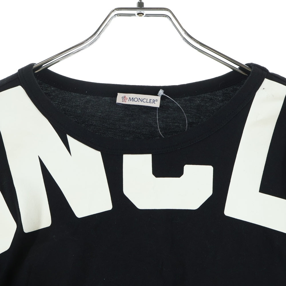 MONCLER(モンクレール) ロゴプリント クルーネック 半袖Tシャツ カットソー ブラック F10938C70710 V8094 レディース