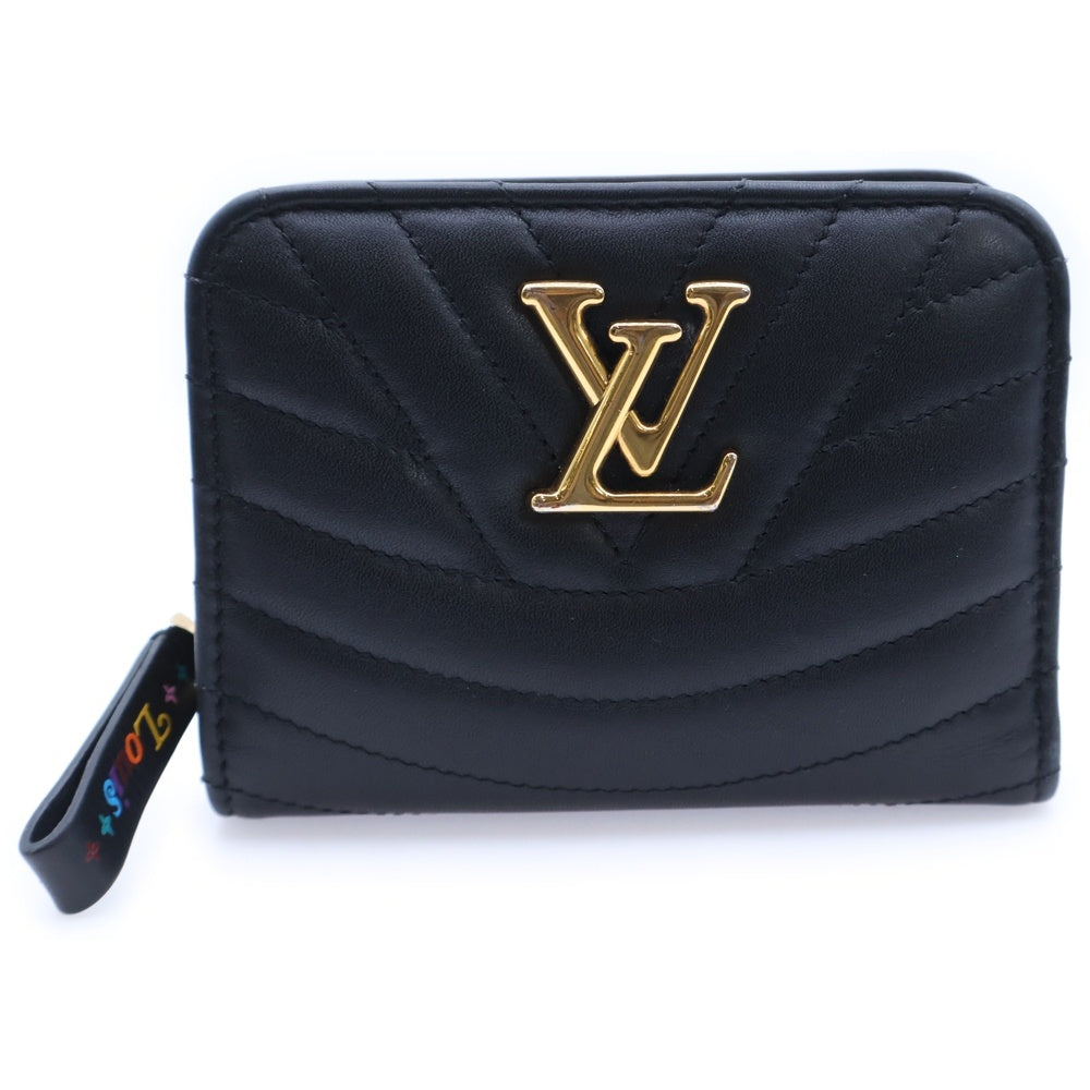 LOUIS VUITTON(ルイヴィトン) ニューウェーブ ジプト コンパクトウォレット 財布 コインケース ブラック レザー M63789 ゴールド金具 レディース