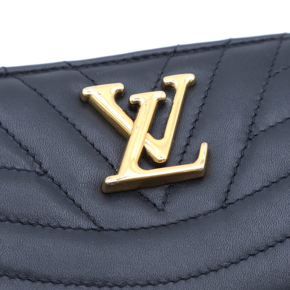 LOUIS VUITTON(ルイヴィトン) ニューウェーブ ジプト コンパクトウォレット 財布 コインケース ブラック レザー M63789 ゴールド金具 レディース