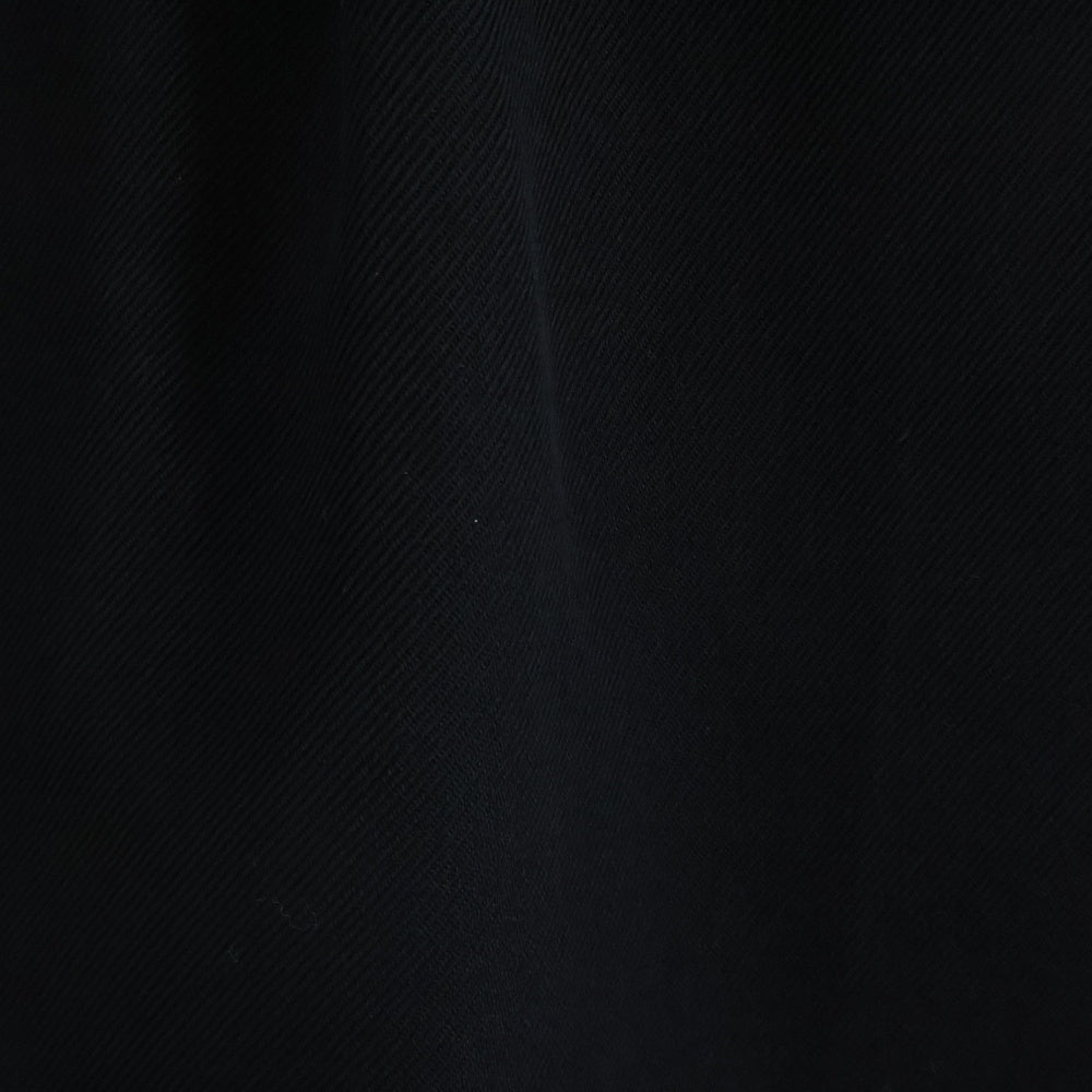 LOUIS VUITTON(ルイヴィトン) タックデザイン ウール セミフレア ミディアムスカート ブラック レディース