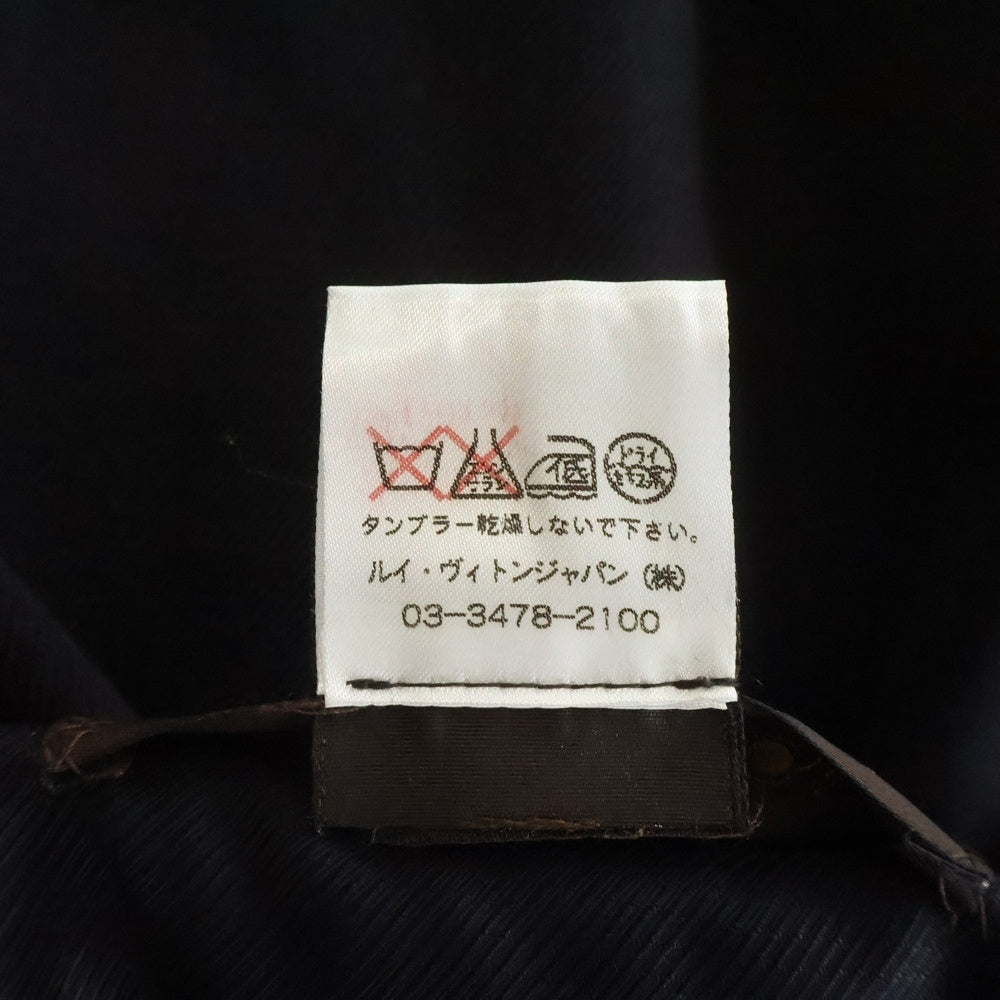 LOUIS VUITTON(ルイヴィトン) タックデザイン ウール セミフレア ミディアムスカート ブラック レディース