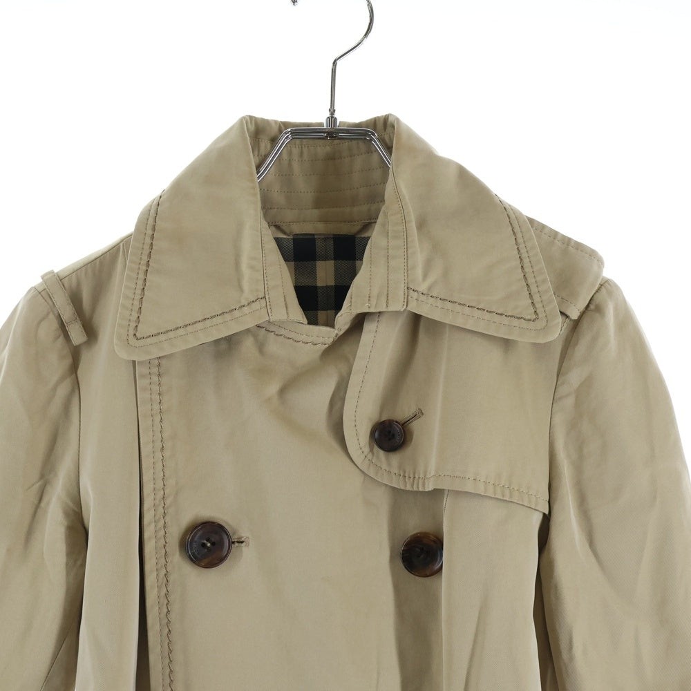 BURBERRY BLACK LABEL(バーバリー ブラックレーベル) 裏地ノバチェック総柄 コットン トレンチコート ベージュ レディース