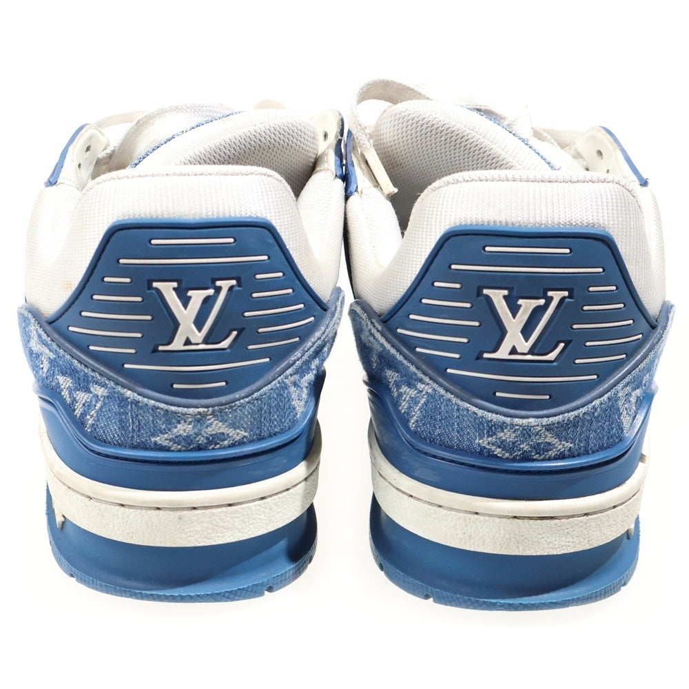 LOUIS VUITTON(ルイヴィトン) LVトレイナー ライン モノグラム デニム レースアップ ローカットシューズ スニーカー インディゴ/ホワイト 1A9JGB