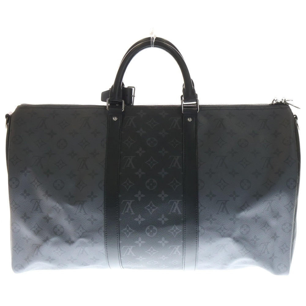 LOUIS VUITTON(ルイヴィトン) モノグラムエクリプス キーポルバンドリエール50 レザーボストンバッグ ショルダーバッグ ブラック M45392 レディース