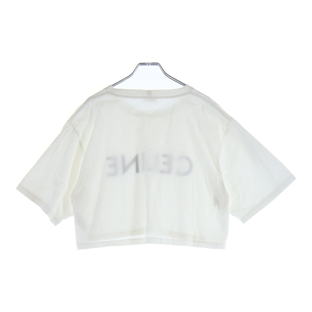 CELINE(セリーヌ) ロゴプリント クロップドTシャツ カットソー ホワイト 2X761671Q レディース