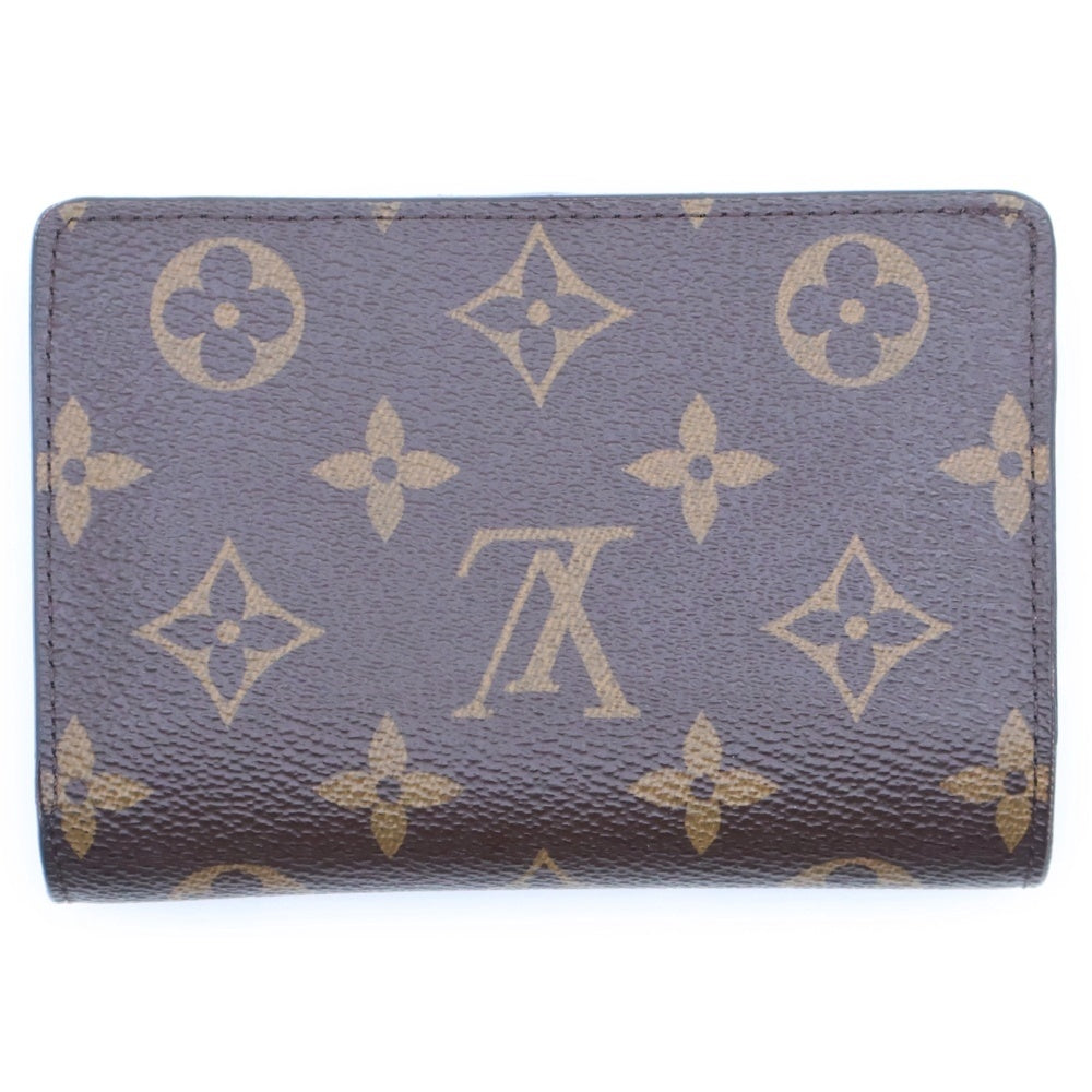 LOUIS VUITTON(ルイヴィトン) モノグラムジャイアントリバース ポルトフォイユジュリエット コンパクトウォレット 二つ折り財布 ブラウン PVC M69432 ゴールド金具 レディース