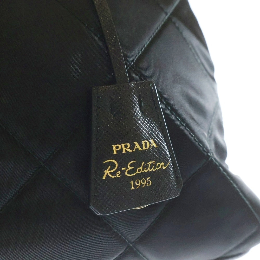 PRADA(プラダ) キルティング 2WAYバッグ ハンドバッグ ショルダーバッグ チェーンバッグ ブラック ナイロン 1BG468 ゴールド金具 レディース